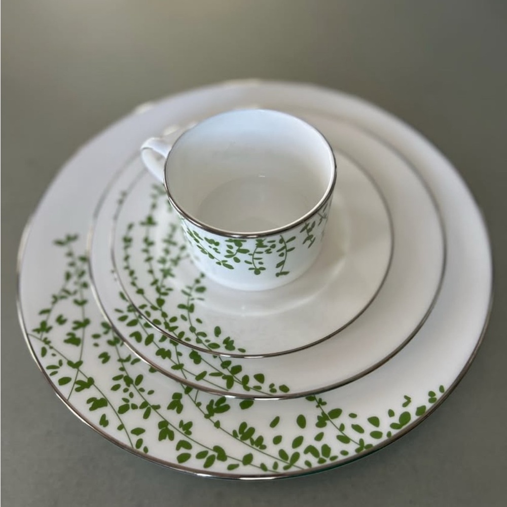 NEW! Kate Spade Gardner Street x Lenox China - 12 Settings - Green Earth, Moss